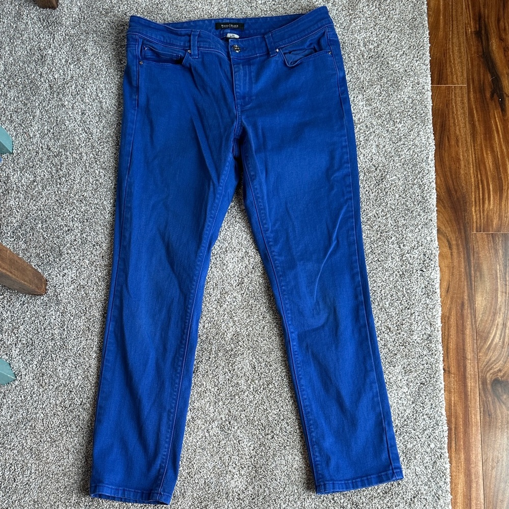 White House Black Market Slim Ankle Jeans - Royal Blue